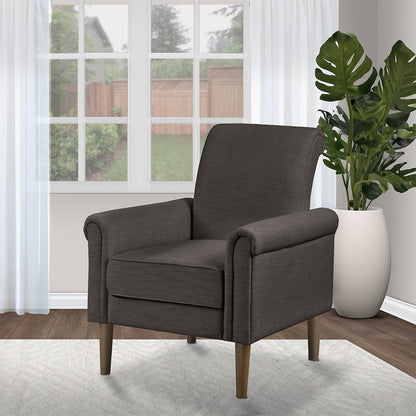Jeanie Rolled Arm Accent Chair, Grey color
