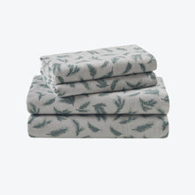 Flannel 100% Cotton Flannel Printed Sheet Set, Pine Branches color