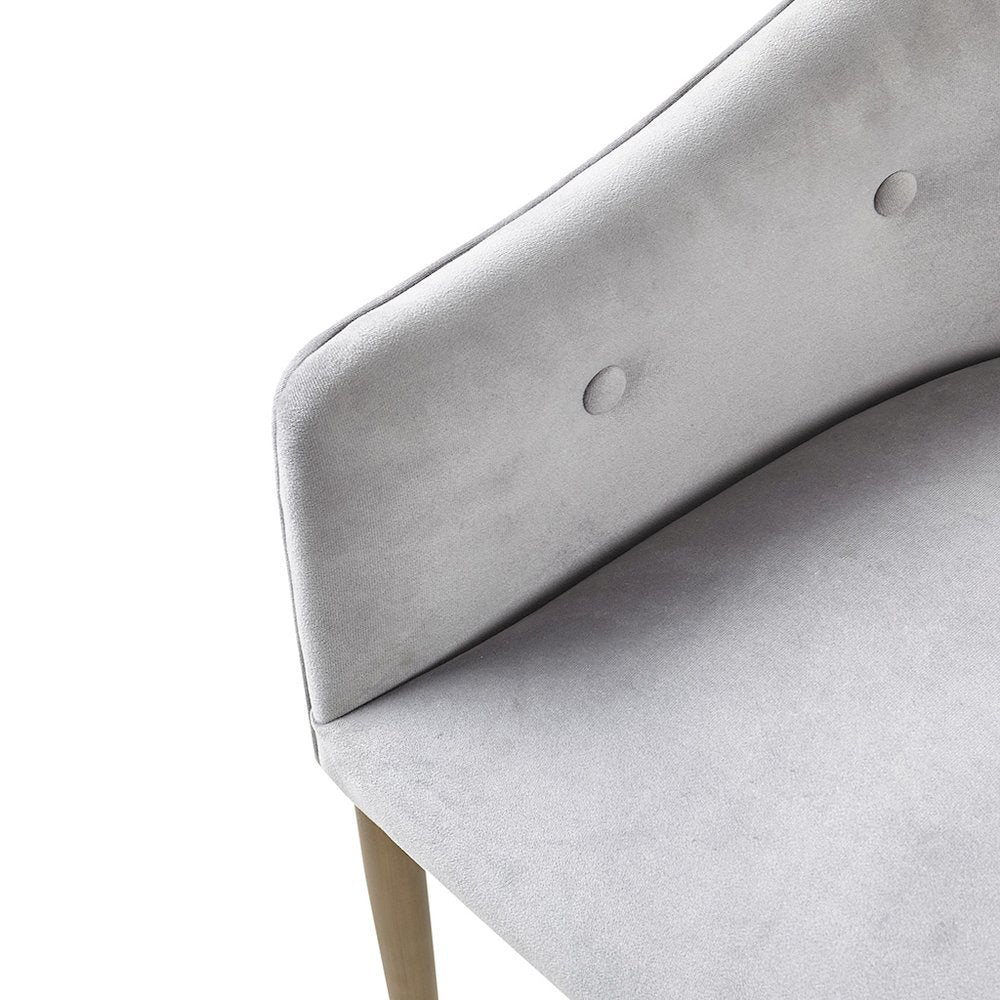 Tufted Low Back Upholstered Arm Dining Chair Set of 2