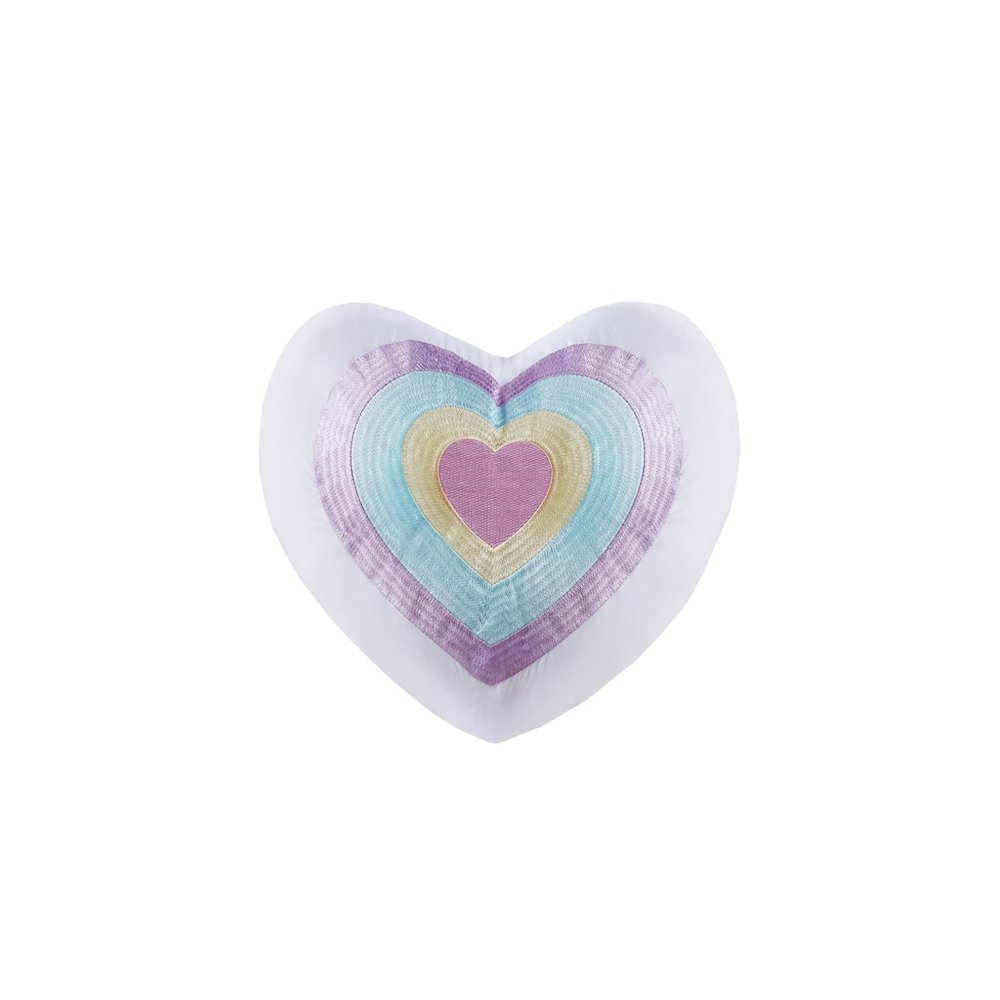 Tessa Tassel Comforter Set with Heart Shaped Throw Pillow in Lavender Color
