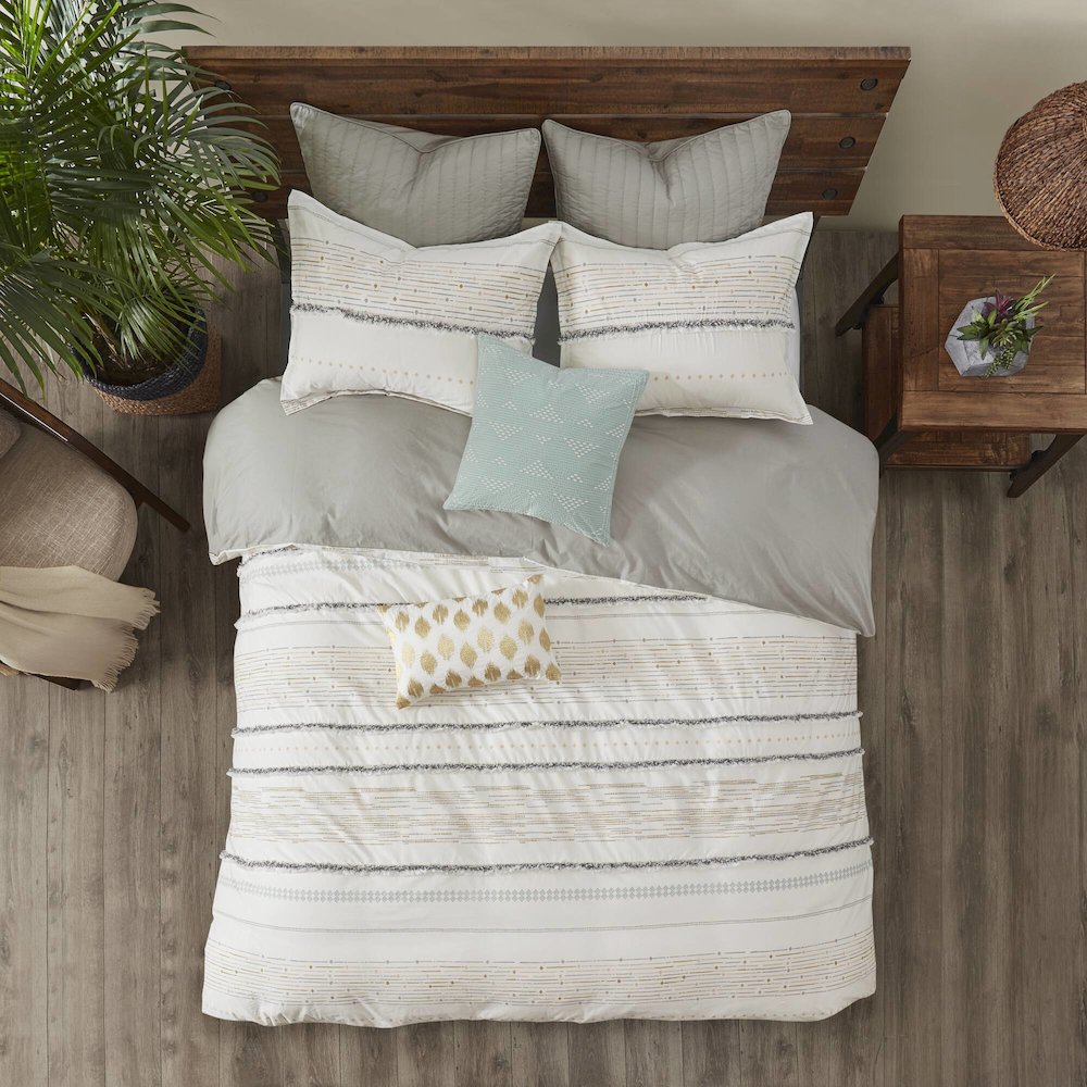 Nea Cotton Printed Comforter Set with Trims