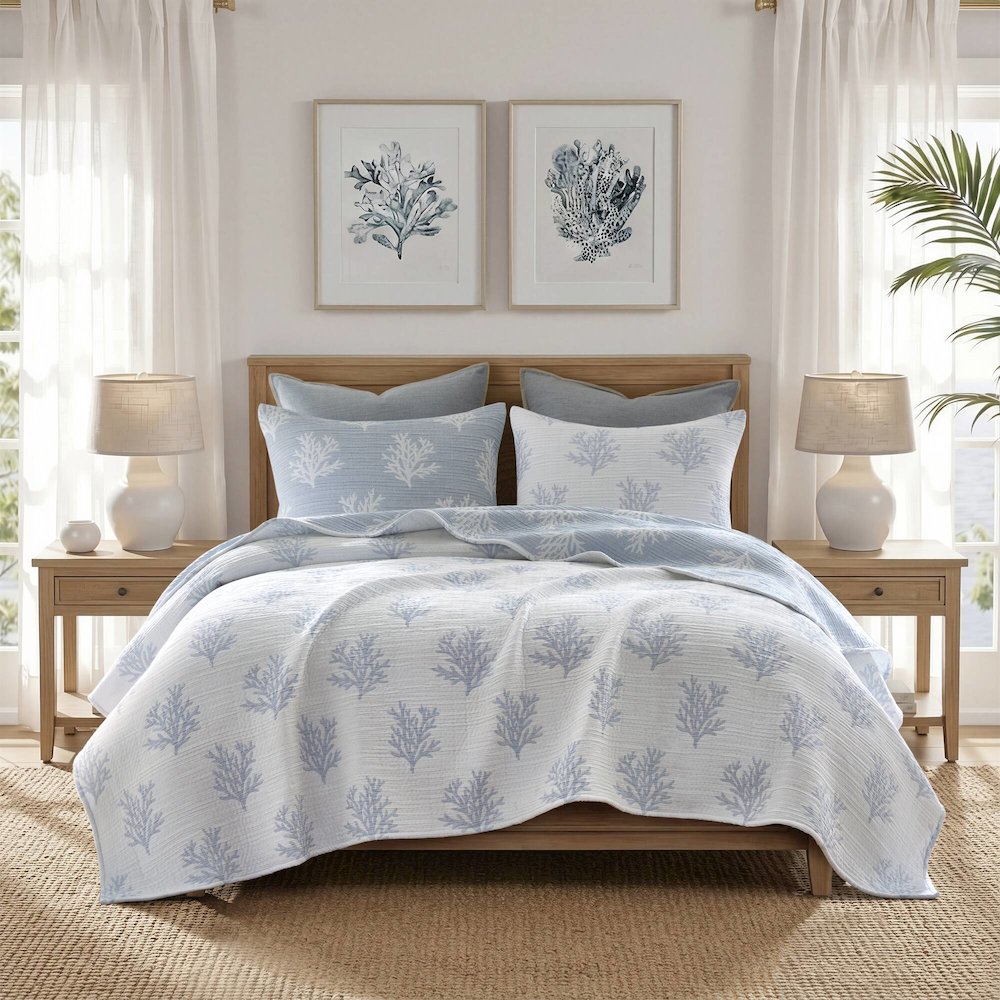 Mia Coral 3 Piece Quilt Mini Set