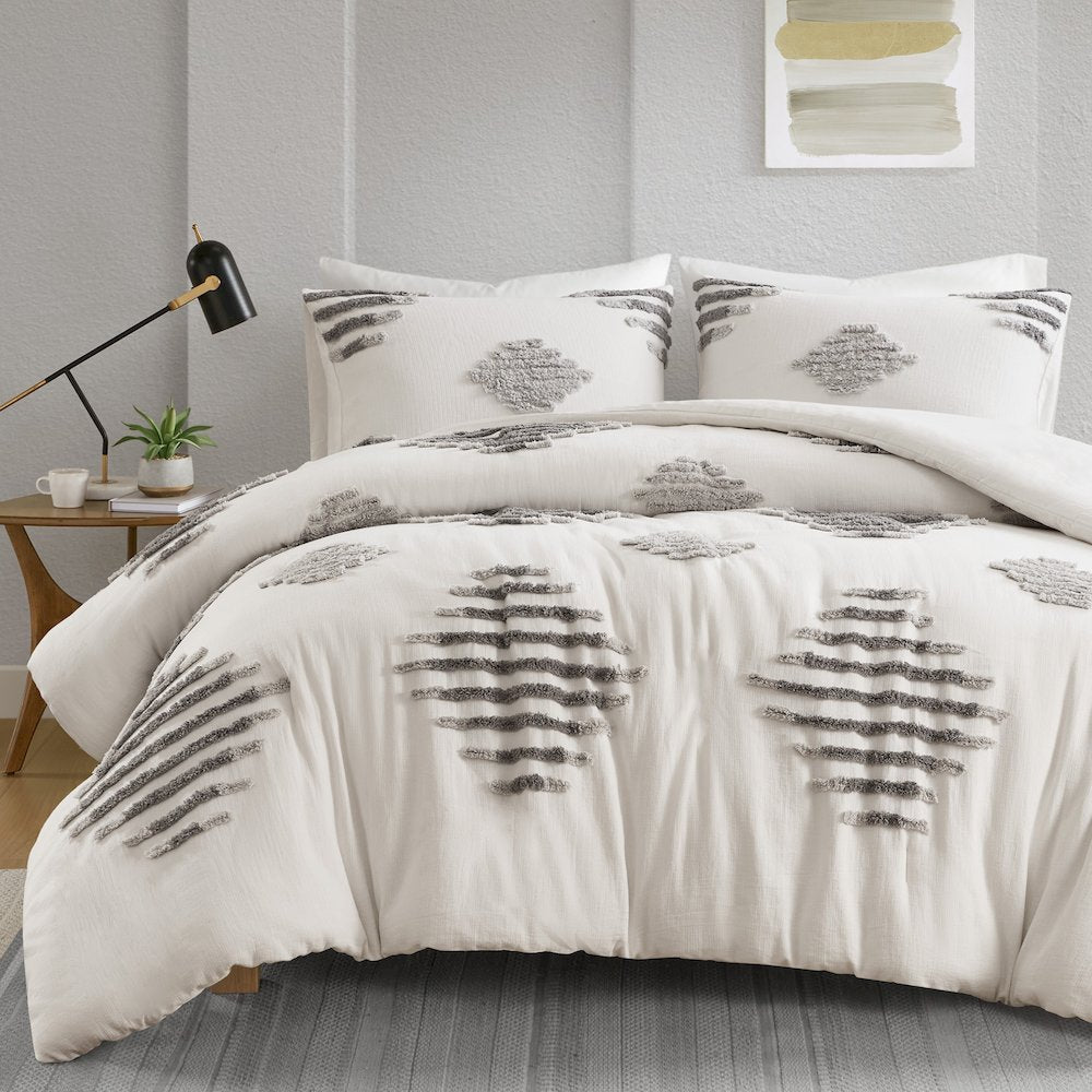 Tahli 3 Piece Cotton Blend Chenille Duvet Cover Set