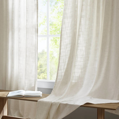 Emery 300gsm poly linen with 7 pinch pleat per pc