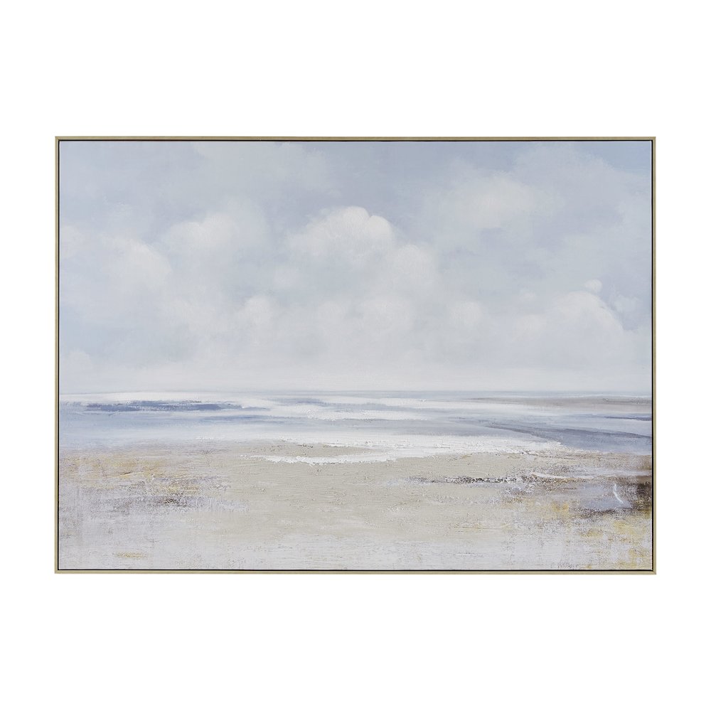 Coastal Landscape 43X32 Framed 30% Embellishment Canvas Brisa Brisa Brisa