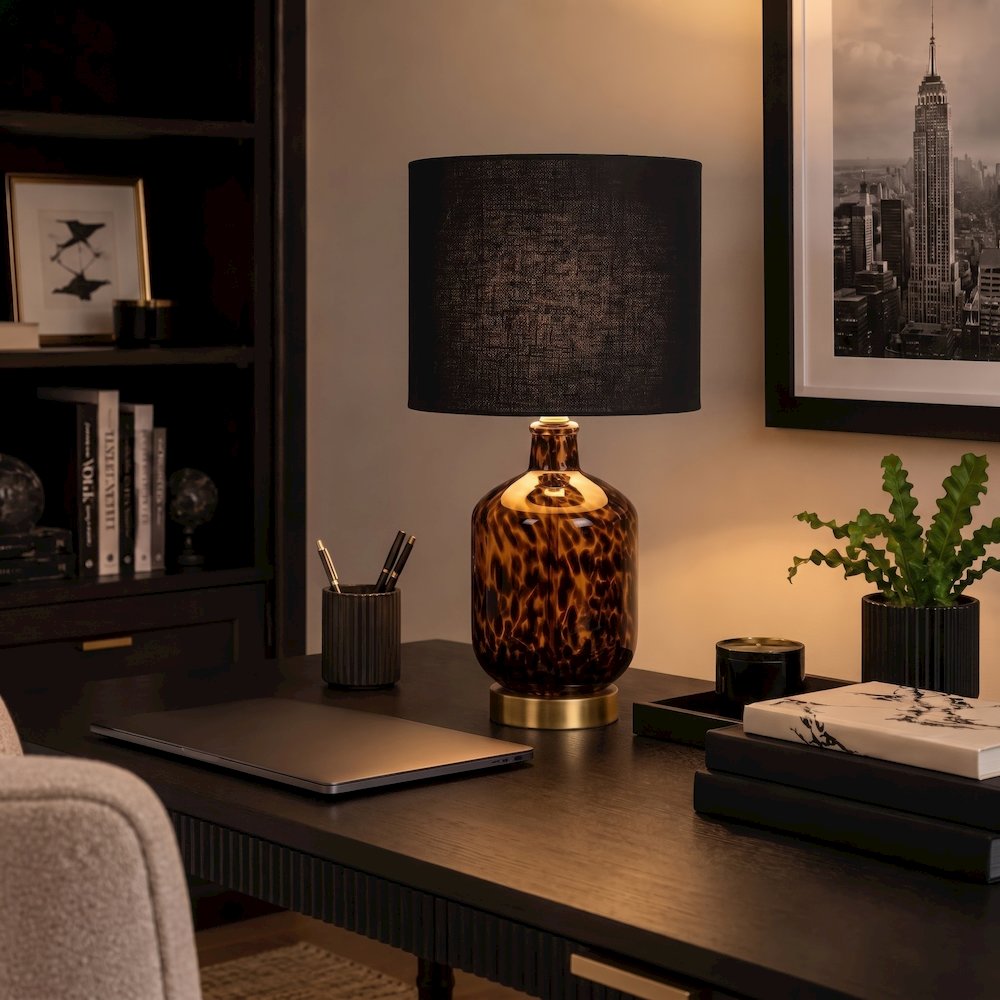 Roux Midi Leopard Glass Table Lamp