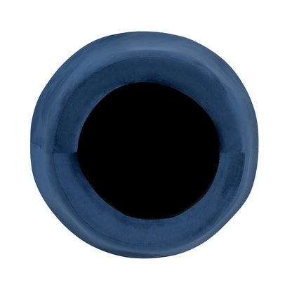 Navy Blue Velvet Mushroom Ottoman W/ Storage