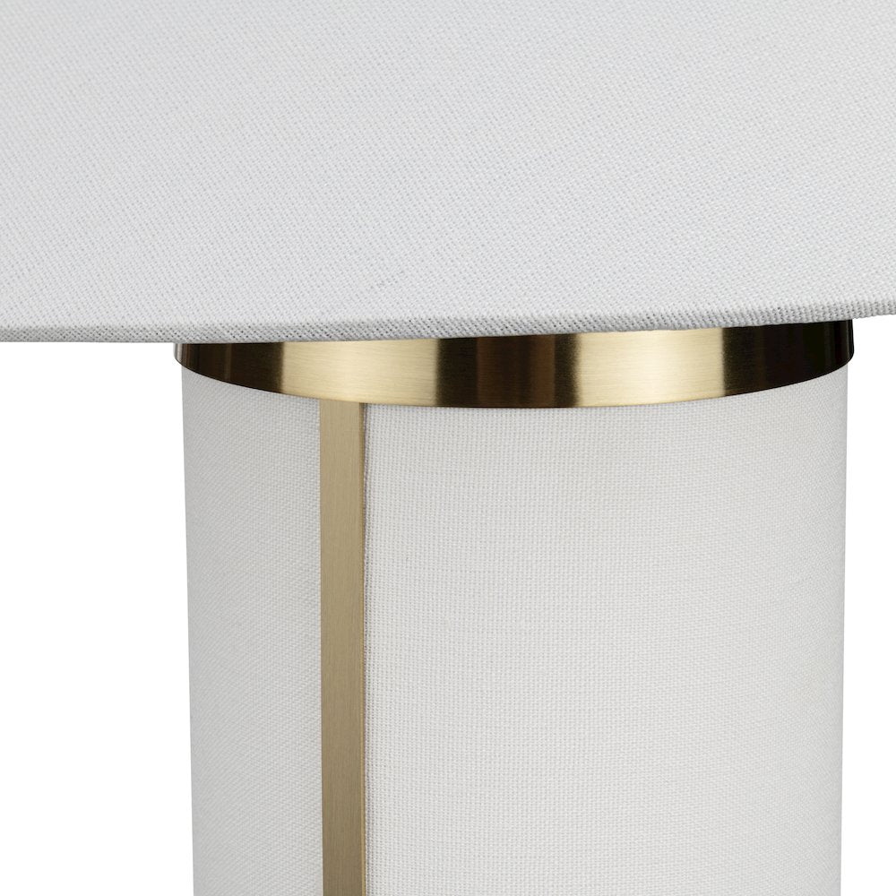 Set Of 2 Metal Table Lamp With Linen Shade