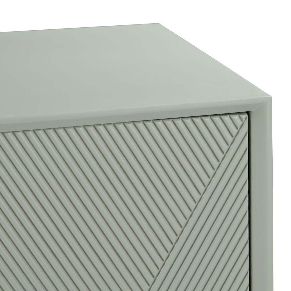 72" Sage Green 4 Door Media Credenza