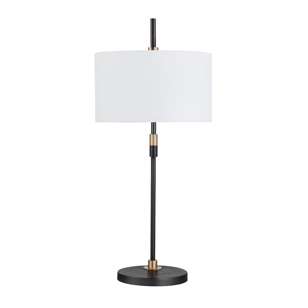 Set Of 2 Metal Table Lamp With Linen Shade