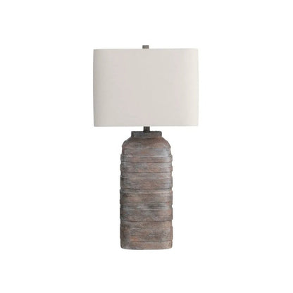 30.5" Coastal Multicolor Resin Table Lamp with Textured Grey-Brown Finish