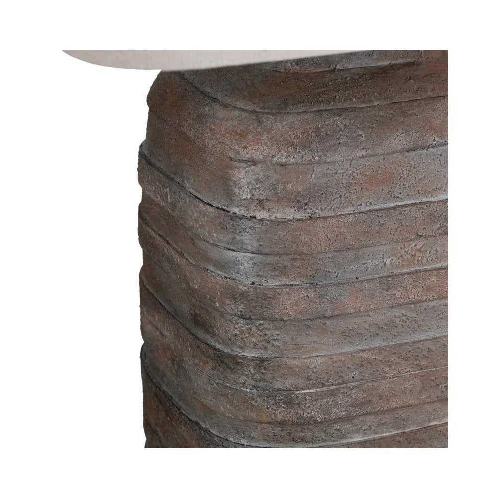 30.5" Coastal Multicolor Resin Table Lamp with Textured Grey-Brown Finish