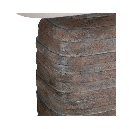 30.5" Coastal Multicolor Resin Table Lamp with Textured Grey-Brown Finish