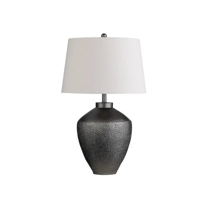 31.5" Transitional Textured Grey Resin Urn Table Lamp