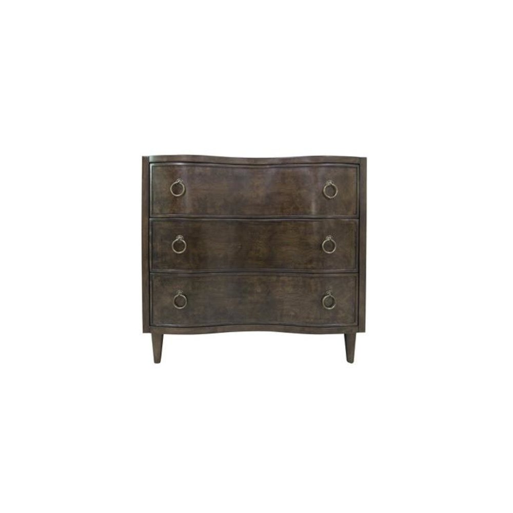 Hawthorne Estate 3 Curved Drawer Olive Ash Burl Chest