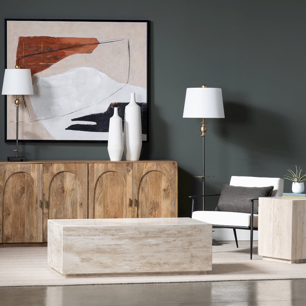 Rectangle Travertine Stone Cocktail_Coffee Table