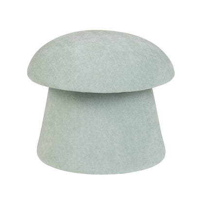 Seafoam Green Chenille Mushroom Ottoman W/ Storage