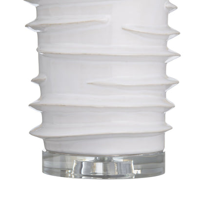 Set Of 2 White Ceramic Table Lamp With Shade