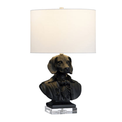 22.75"H Resin & Crystal Table Lamp With Linen Shade