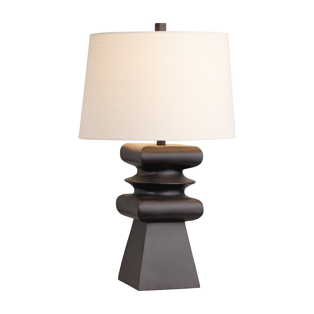 Set Of 2 Resin Table Lamp With Linen Shade