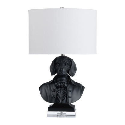 22.75"H Resin & Crystal Table Lamp With Linen Shade