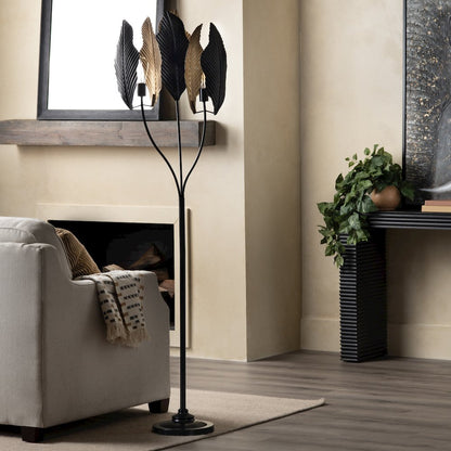 66.25"H Metal Floor Lamp With Metal Shade