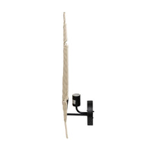 24.25"H Tan Wicker Leaf Wall Sconce