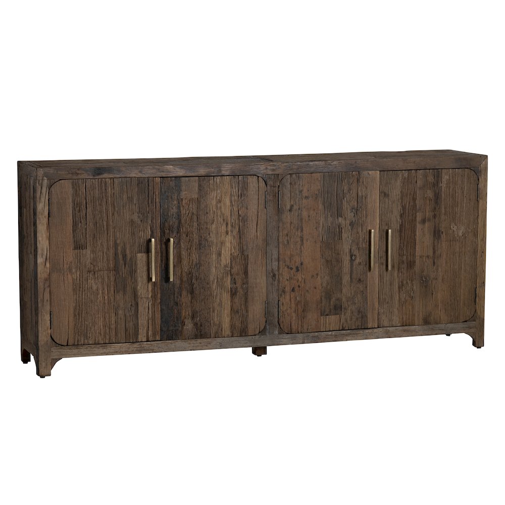 84" Reclaimed Wood 4-Door Media Credenza