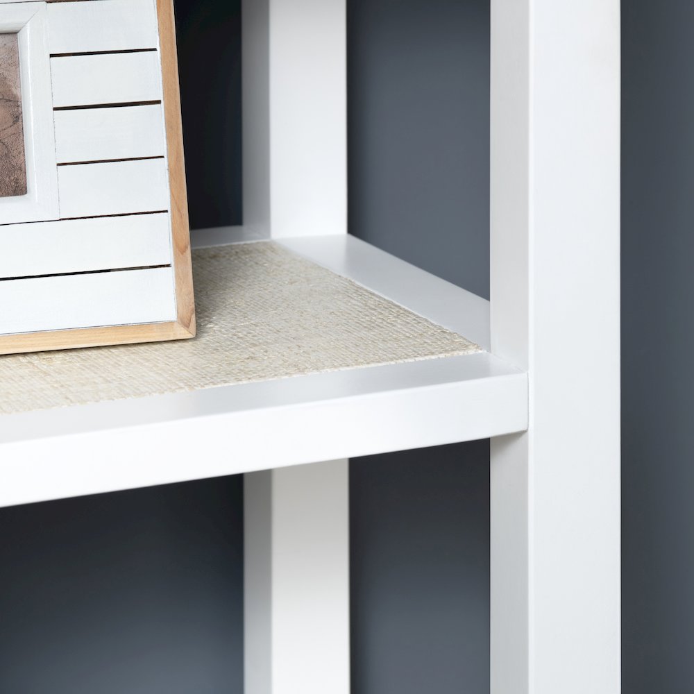 2 Door 3 Shelf White Etagere_Bookcase