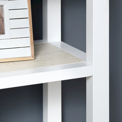 2 Door 3 Shelf White Etagere_Bookcase