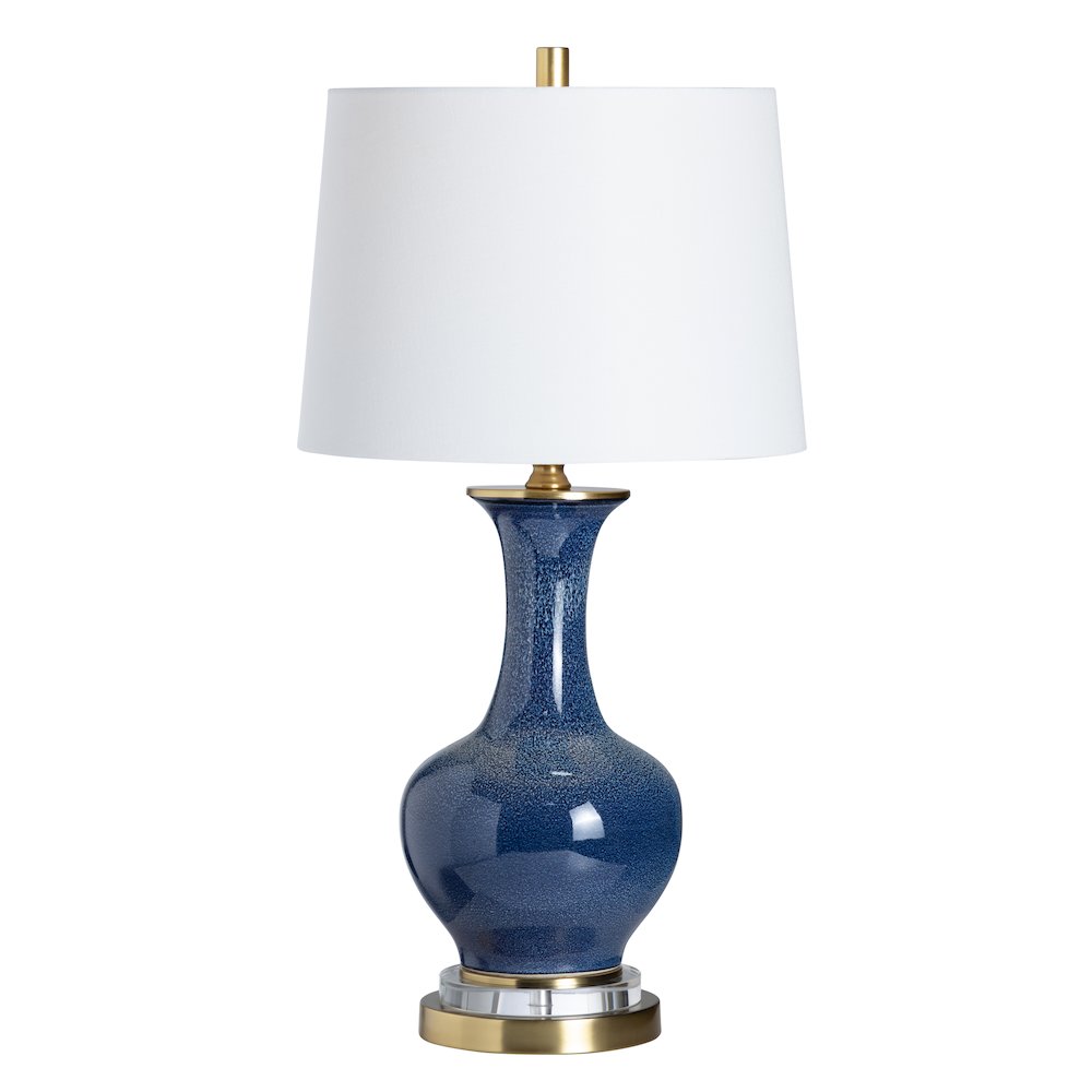 Set Of 2 Ceramic, Metal, & Crystal Table Lamp With Shade