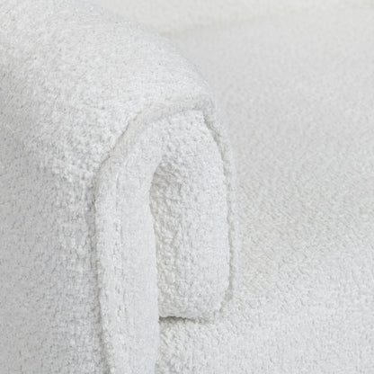Light Cream Textured Upholstered Swivel Accent Chair
