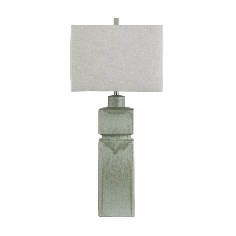34"H Ceramic Table Lamp With Linen Shade
