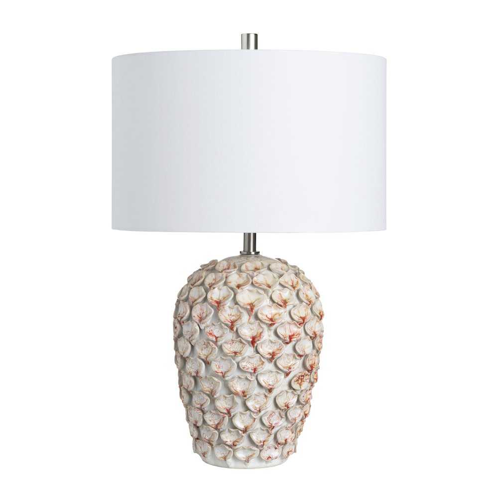 Ceramic Table Lamp With Glazed Finish And Shade