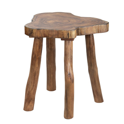 Bayur Wood Live Edge Brown End Table