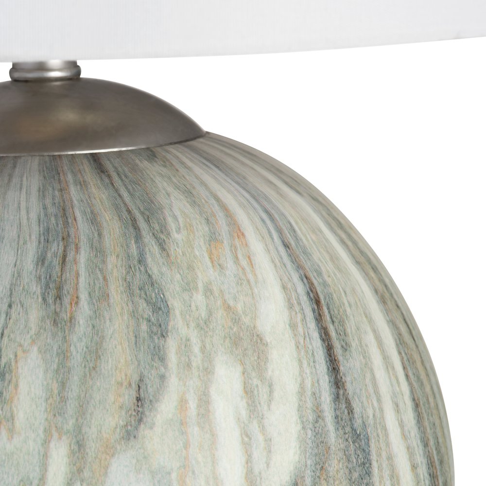 29.5"H Ceramic + Wood Table Lamp