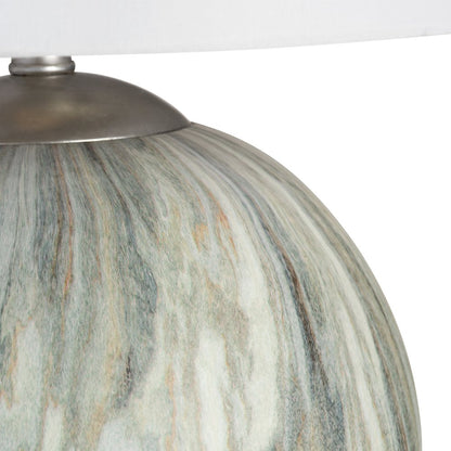 29.5"H Ceramic + Wood Table Lamp