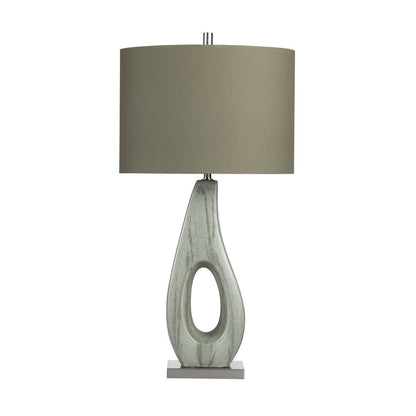 Set Of 2 Ceramic Table Lamp  With Linen Shade