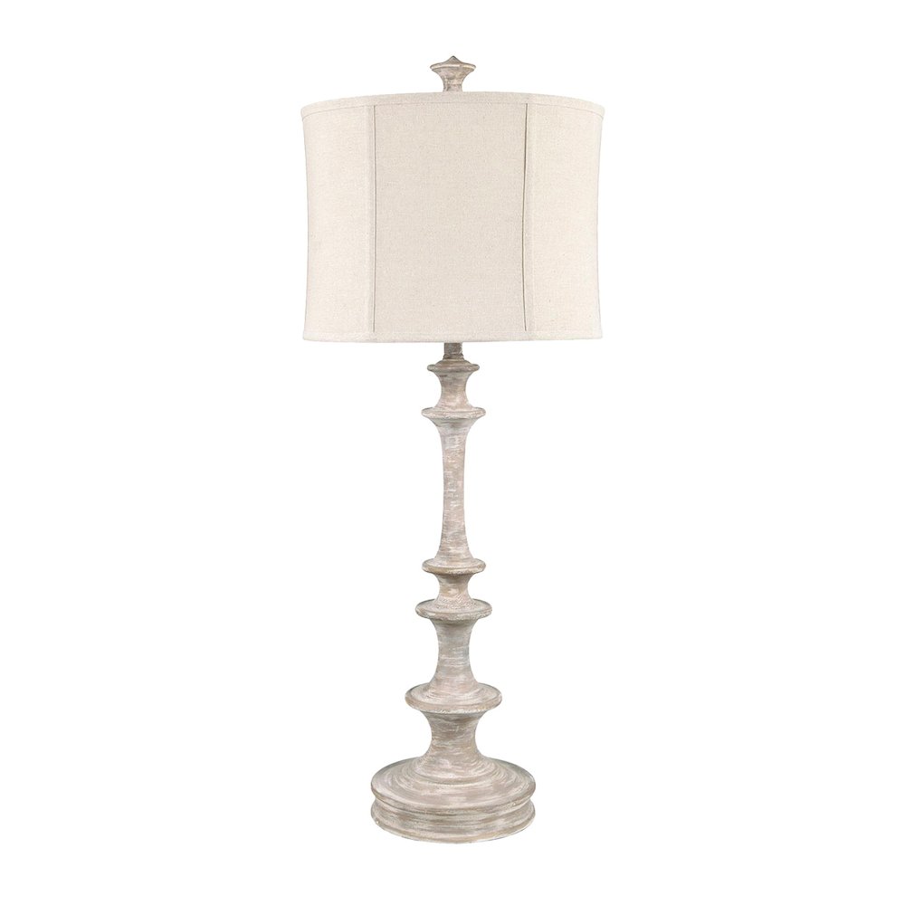 Set Of 2 Resin Table Lamp With Linen Shade
