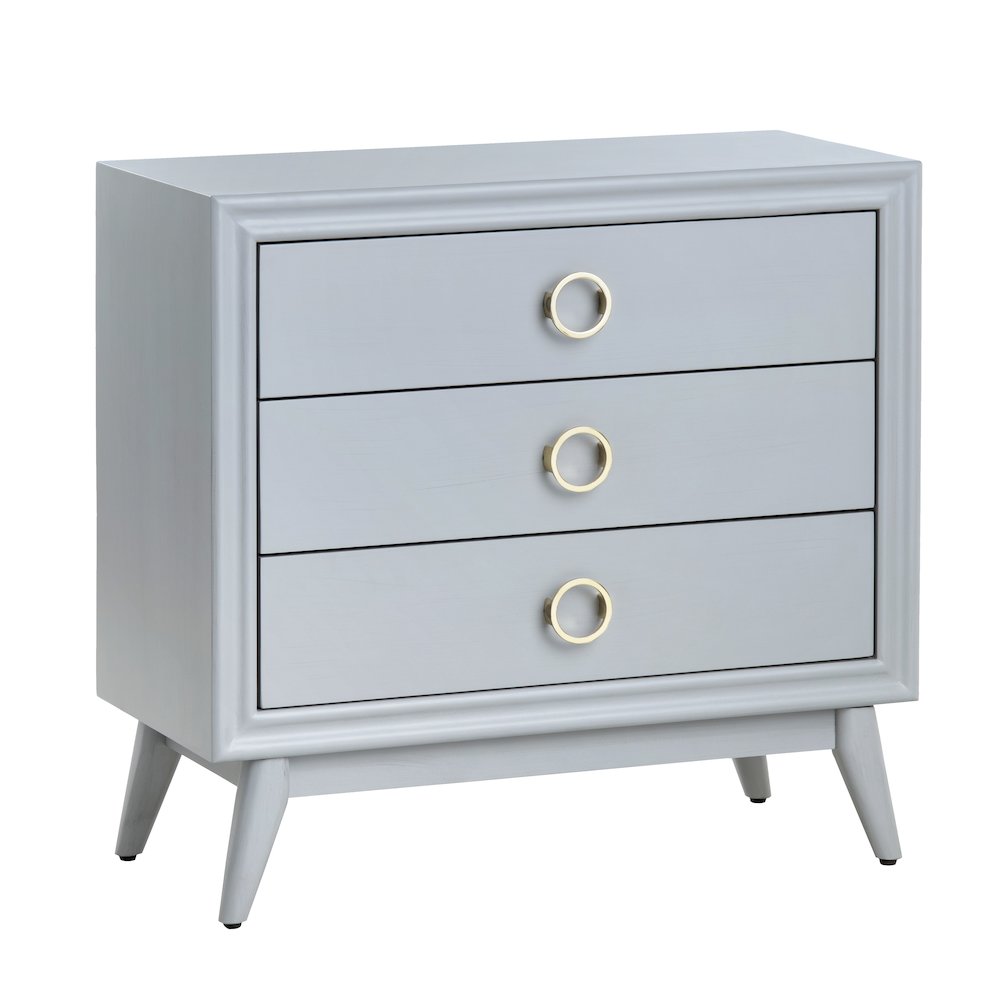 3-Drawer Gray Accent Chest