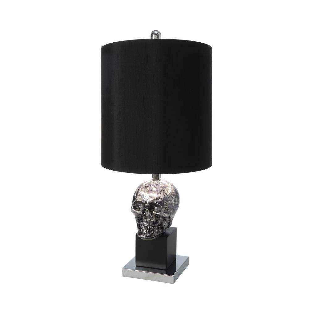 Black Skull Table Lamp