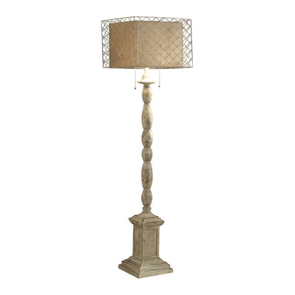 Crestview Collection CVAVP741 Holcomb Floor Lamp Lighting, White