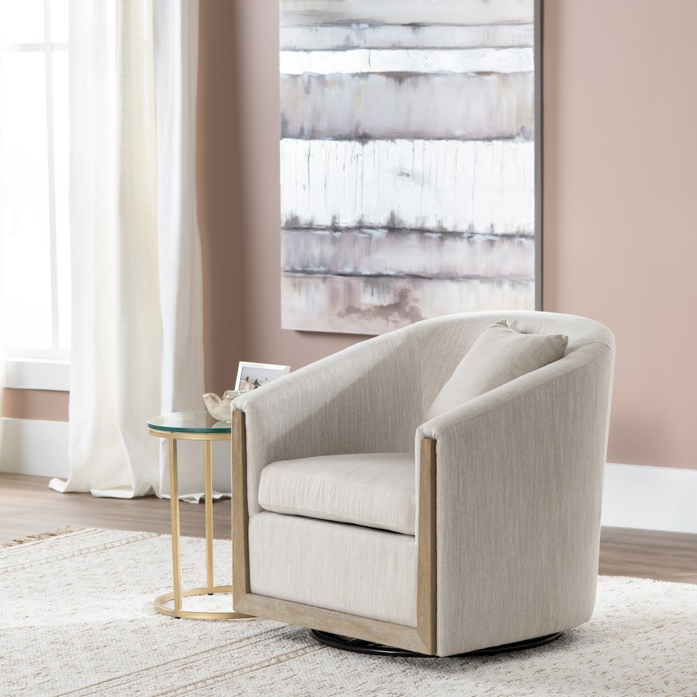 Upholstered Swivel Accent Chair