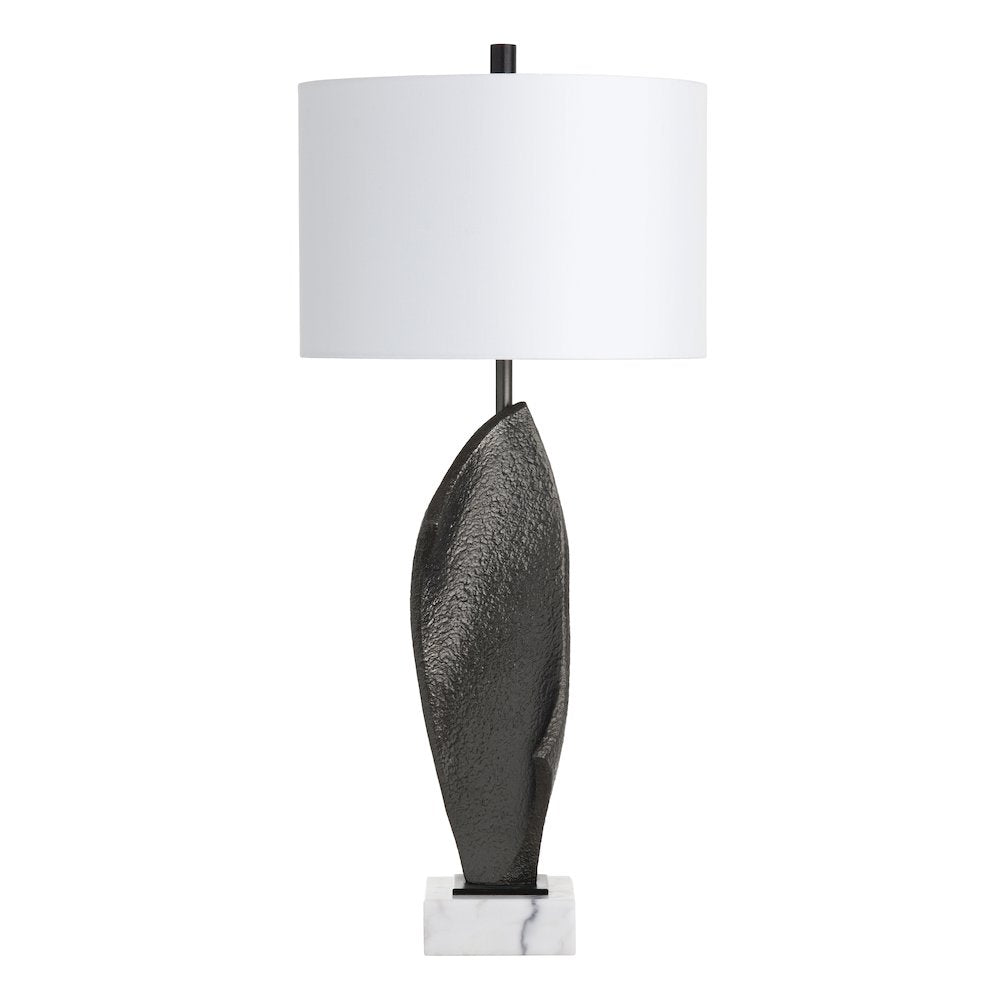33.5"H Resin + Marble Table Lamp