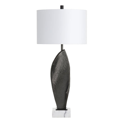 33.5"H Resin + Marble Table Lamp