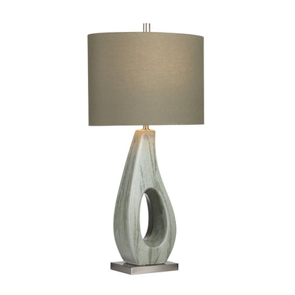 Set Of 2 Ceramic Table Lamp  With Linen Shade