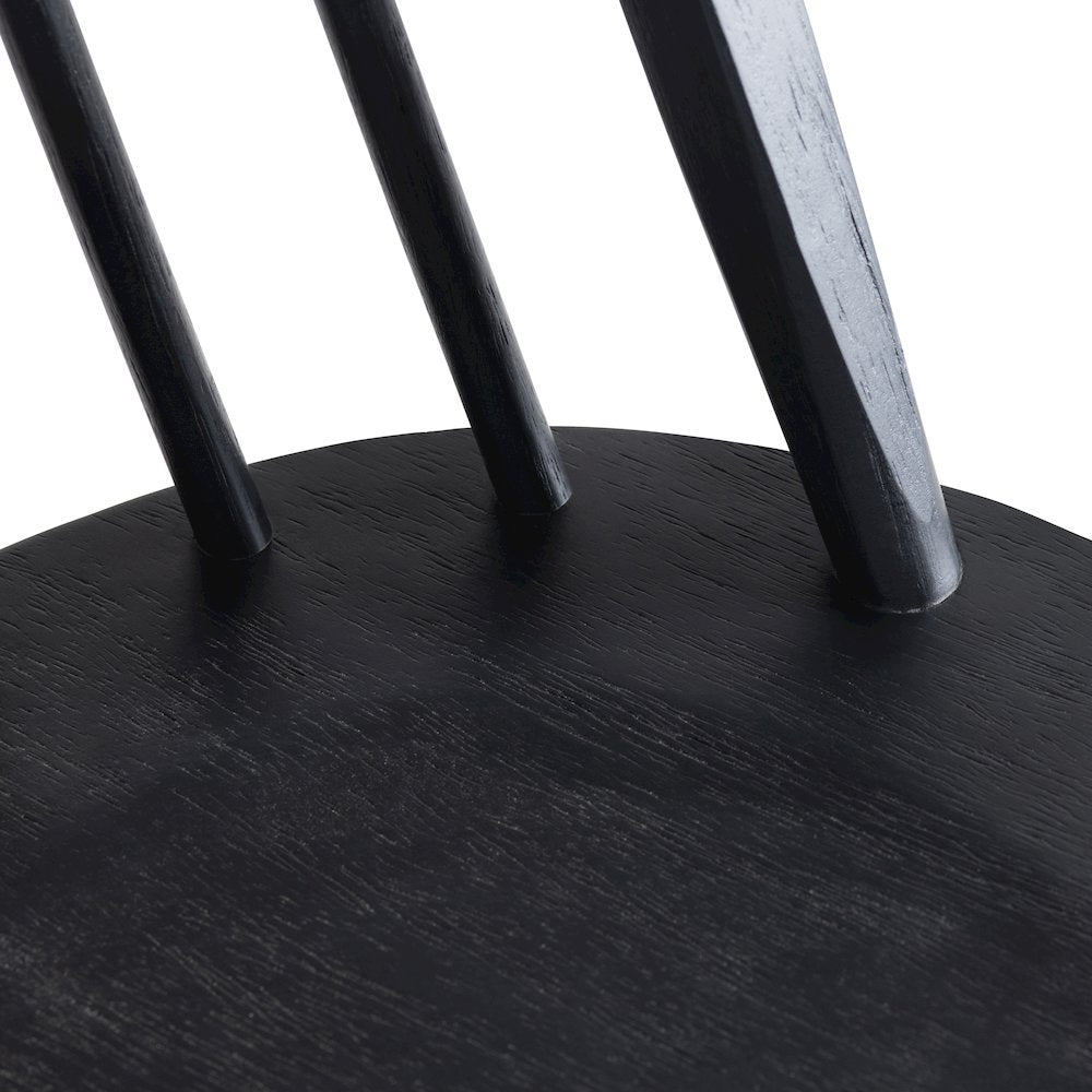 Set Of 2 Black Dining Chairs
