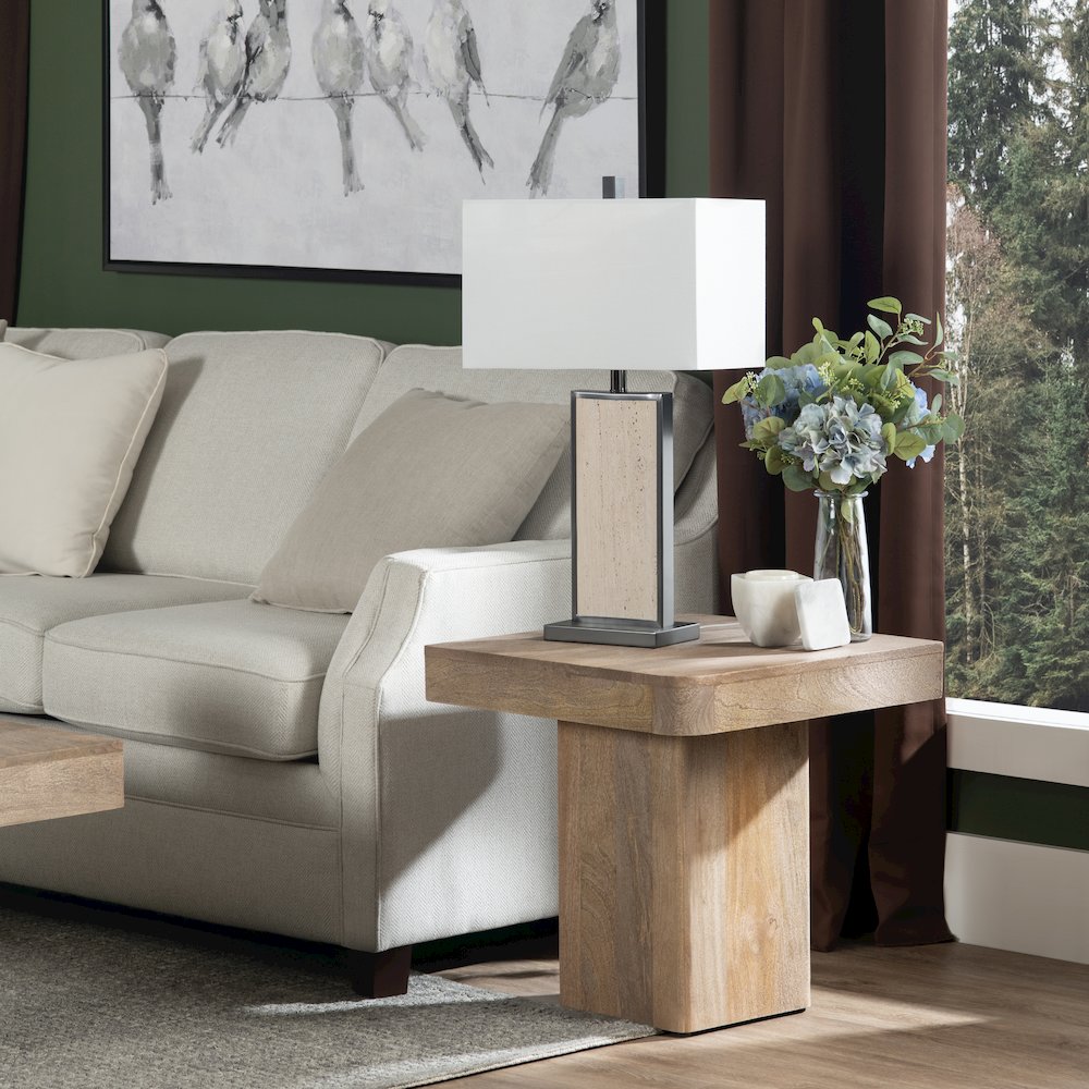 Square Solid Wood Accent_End Table