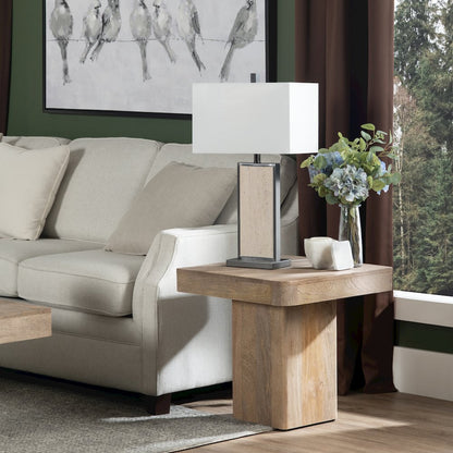 Square Solid Wood Accent_End Table