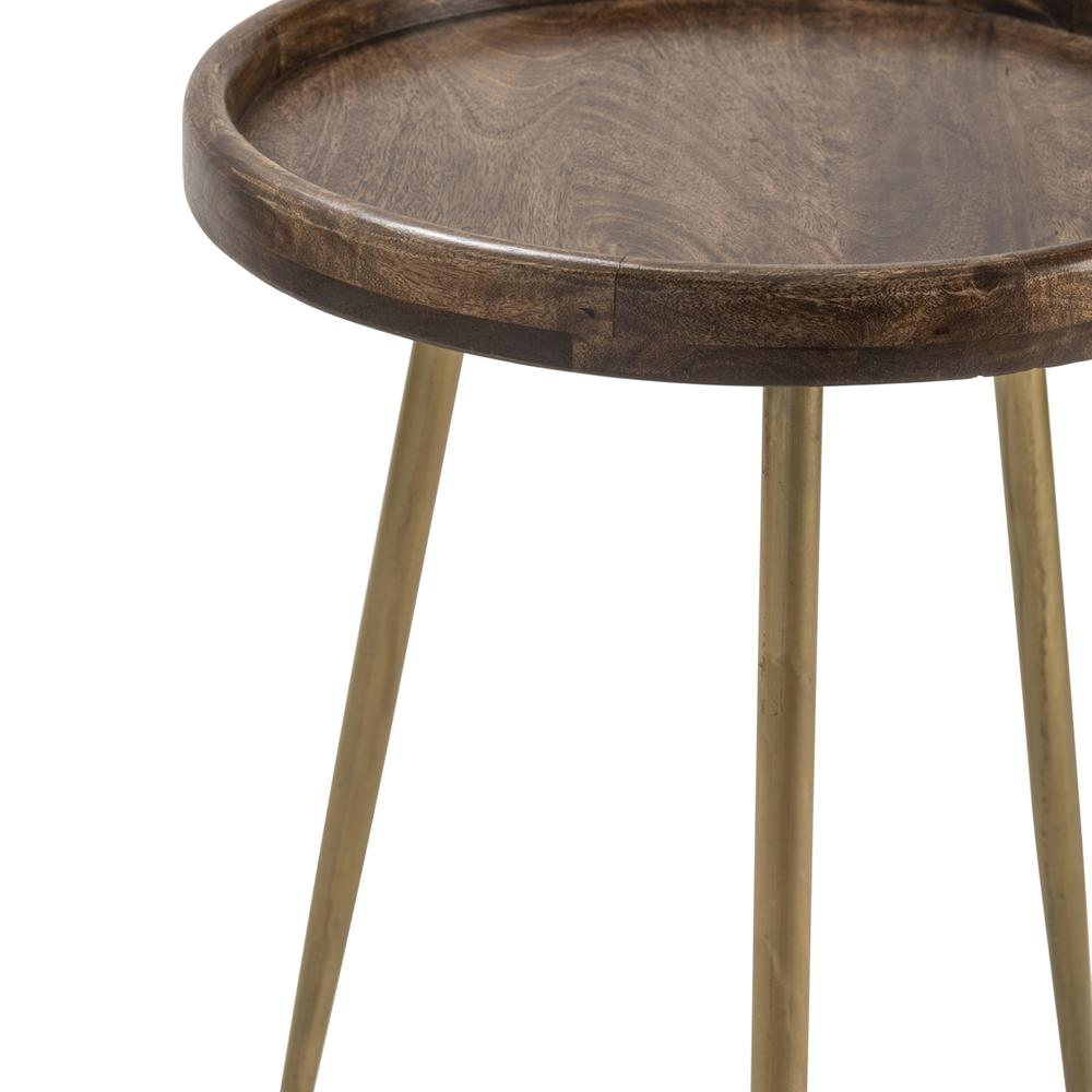 Crestview Collection Bengal Manor Mango Wood Tray Top Accent Table Household